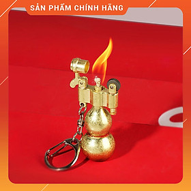 Mua Hột Quẹt Bật Lửa Xăng Đá Dophin HY-738 Kiêm Móc Treo Chìa Khóa Hình Quả Bầu Hồ Lô Màu Vàng Tài Lộc
