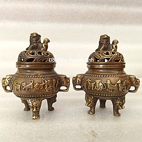 Mua Xông trầm bằng đồng  Lư xông trầm bằng đồng 12 con giáp - Đồ Đồng Nguyệt Ánh