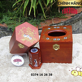 Mua Bộ 3 Sản Phẩm Hộp Giấy Ăn Elai  Hộp Trà  Hộp Tăm Bằng Gỗ Thương Hiệu TOKDODO