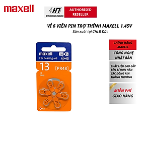 Mua Pin máy trợ thính Maxell PR41 ( pin 312 ) / PR44 ( pin 675 ) / PR48 ( Pin 13 ) / PR536 ( Pin 10 ) 1 45V Hàng chính hãng