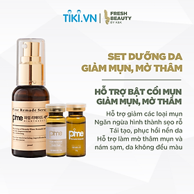 Set mỹ phẩm Pime hỗ trợ giảm mụn, chứa siêu tinh chất mờ thâm nhanh, làm đầy sẹo rỗ (3 sp)