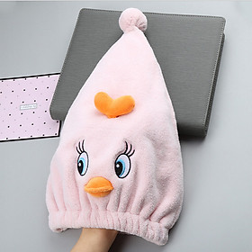 Mua Khăn Trùm Ủ Tóc Nhanh Khô Vịt Môi Chề Siêu Cute