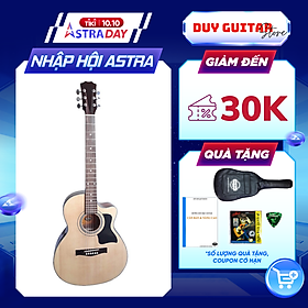 Hình ảnh Đàn Guitar Acoustic DT70 màu gỗ tự nhiên laminate cần đàn có ty dành cho bạn mới tập Duy Guitar tặng 4 phụ kiện