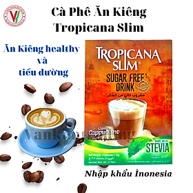 Cà Phê Ăn Kiêng Cappuccino Với Chiết Xuất Cỏ Ngọt Tropicana Slim (8 Gói x 12g)