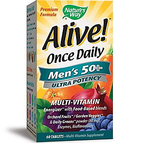 Nature's Way Alive Once Daily Men's 50+ Ultra Potency Tablets, 60