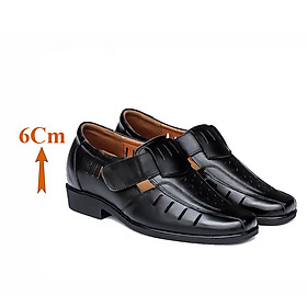 Giày Tăng Chiều Cao Nam T&TRA Tăng Cao 6Cm- T50Đen