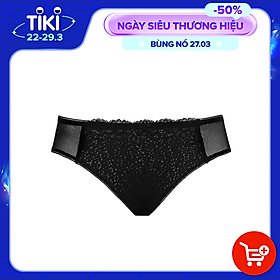 Quần lót nữ ren cao cấp Corèle V.  0645A lưng vừa nhiều màu - Đen - XL