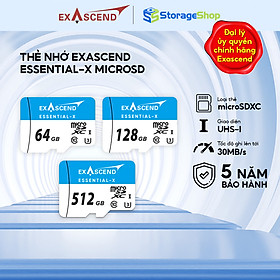 Thẻ nhớ MicroSDHC Exascend Essential-X UHS-I U3 Hàng chính hãng