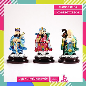 Mua Bộ tượng Phước Lộc Thọ 3 ông Tam Đa Phúc Lộc Thọ cầu tài lộc vẽ màu - Cao 8cm