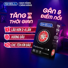 Bao cao su Shell Performax 6 in 1 kéo dài thời gian - Hộp 10 cái | SHELL CHÍNH HÃNG