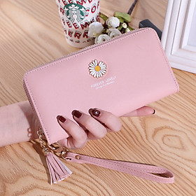 Ví nữ cầm tay thời trang cao cấp hoa Daisy siêu đẹp