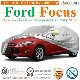 Bạt phủ ô tô dành cho xe Ford Focus 3 lớp cao cấp