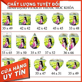 Phôi móc khóa mica 100 phôi có đục lỗ