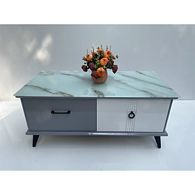 Mua Bàn trà mặt kính vân xanh mẫu mới 2023 Tundo KT50x100x45cm