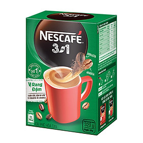 Cà phê hoà tan NESCAFÉ 3IN1 VỊ RANG ĐẬM - công thức cải tiến (hộp 20 gói x 16g)