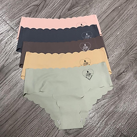 Combo 5 quần lót nữ su 561 mẫu trơn in chữ chìm hình trái tim nhiều màu co dãn đàn hồi tốt thấm hút mồ hôi phù hợp mọi lứa tuổi thoải mái khi mặc - giao màu ngẫu nhiên