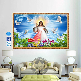 TRANH DÁN TƯỜNG 3D CHÚA GIÊ SU - TRANH ĐỨC MẸ MARIA VÀ CHÚA HÀI ĐỒNG, TRANH GIA ĐÌNH THÁNH GIA DÁ