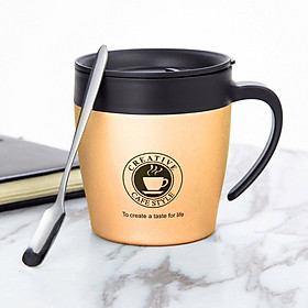 Mua Cốc pha cafe  pha trà inox 304 màu sắc đa dạng (tặng kèm muỗng inox)