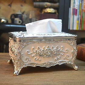 Mua Hộp đựng giấy ăn mạ vàng  mạ bạc hoa văn tinh xảo hàng cao cấp