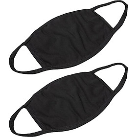 Bộ 2 khẩu trang trơn màu đen