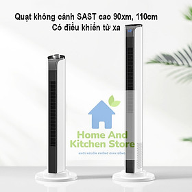 Quạt không cánh có ĐIỀU KHIỂN TỪ XA cao 90cm, 110cm - Quạt tháp, quạt cây đứng thiết bị làm mát giảm nhiệt độ ngày hè