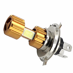 Đèn Fa Led 3 tim chân H4 ánh sáng trắng cho xe máy