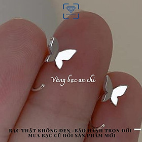 Bông tai bạc nữ cánh bướm butterfly phụ kiện trang sức nữ Anchi jewelry