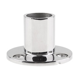 Marine Cast Stainless Steel 90 Degree Round Base Rail Fitting 7/8" OD Tube