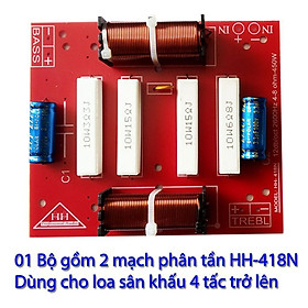 Mạch phân tần công suất lớn dùng cho Loa Sân Khấu HH-418N. Phân định tần, Bảo vệ loa và chống hú hiệu quả