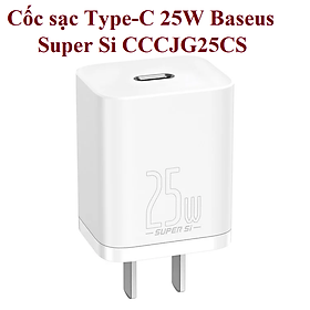 Mua Cốc sạc nhanh 25W 1 cổng type-C chân dẹp Baseus Super Si CCCJG25CS - Hàng chính hãng