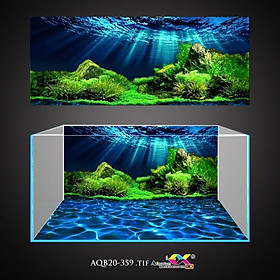 Mua Tranh 3D Koifish  Tranh Dán Bể Cá Thiên nhiên dưới biển   in tranh theo kích thước yêu cầu