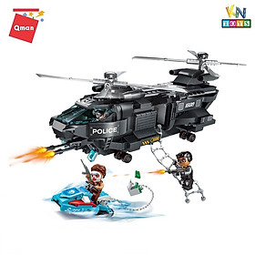 Đồ chơi xếp hình, lắp ráp lego Qman 1928 - Truy bắt tội phạm trên biển (473 mảnh ghép)