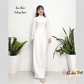 Mua Áo Dài Trắng Nữ Học Sinh Cấp 3 May Sẵn Truyền Thống Lụa Thái (Ảnh Thật  Kèm Video) | Tiki