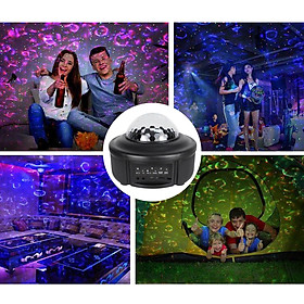 Galaxy Projector LED Music Starry Night Light Star Sky Projection Lamp Black