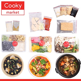 Combo Chay Tịnh An Lạc (Canh rong biển hạt sen - Chả nấm xào chua ngọt - Rau củ nấm kho chay - Set trái cây tươi theo mùa)