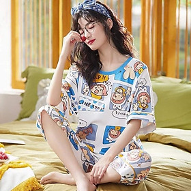 Bộ ngủ ngắn tay đáng yêu hàng Quảng Châu chất mát