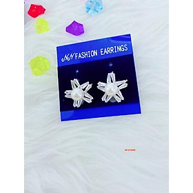 Bông Tai Nữ Sao Ngọc Trai Màu Bạc Sang, Bền Màu, Hàng Đẹp Hàng Thiết Kế Sắc Sảo Mẫu Mới