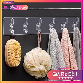 Mua Thanh 6 móc 4d treo đồ dán tường bản lớn siêu chịu lực MÃ MN6