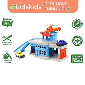 Bộ Đồ Chơi Trạm Sửa Xe Và Đỗ Trực Thăng Green Toys Cho Bé Từ 3 Tuổi
