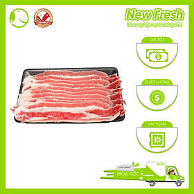 [GIAO NHANH HCM] Ba Chỉ Bò Mỹ Cắt Trải Nhúng Lẩu - Khay 500Gr