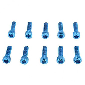 2x 10pcs M6x20mm Aluminum Hex Socket  Screws Head Key  Blue