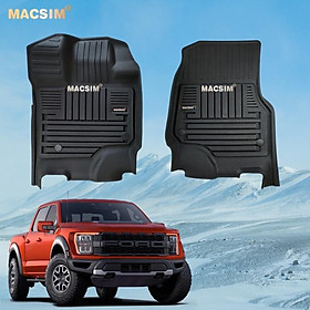 Thảm lót sàn xe ô tô Ford F150 2012-đến nay Nhãn hiệu Macsim 3W chất liệu nhựa TPE đúc khuôn cao cấp - màu đen