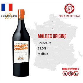 Rượu Vang Đỏ Pháp Maison Bouey Malbec Origine