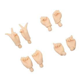 4 Pair Movable Hands for Blythe Doll Custom Body Parts Accessory White Skin