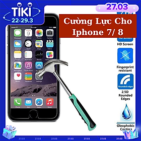 Mua Miếng dán kính cường lực cho iPhone 7 / 8 (độ cứng 9H  mỏng 0.3mm  hạn chế bám vân tay) - Hàng nhập khẩu