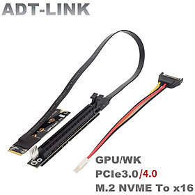 New M.2 NVMe to PCIe 4.0 x16 Extender Gen4/3.0 Riser Adapter Jumper BTC Mining Cable GPU GTX RTX Graphics Video Cards NVIDIA AMD Cable length: 25cm