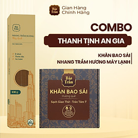 Combo Thanh Tịnh An Gia – Nhang Trầm Hương Máy Lạnh 30cm 100g + Khăn Bao Sái Bảo Trầm