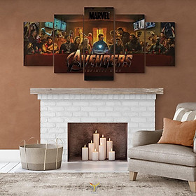 Mua COMBO 5 tranh canvas treo tường KHÔNG VIỀN chủ đề MARVEL - ERGOHOME