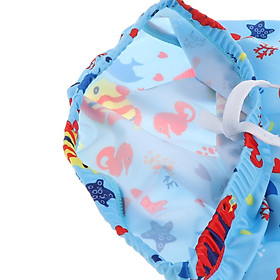 Cartoon Pattern Swimwear, Swim Trunk with Adjustable Waist For Baby Boys