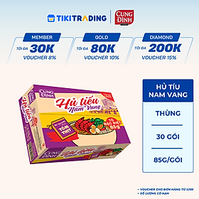 Thùng 30 gói Hủ Tiếu Nam Vang Cung Đình (85g x 30 gói)